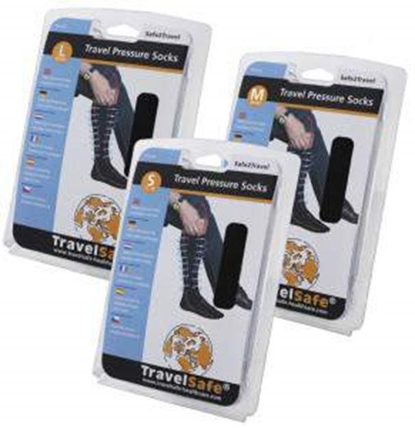 Picture of TRAVELSAFE - PRESSURE SOCKS BLACK LARGE